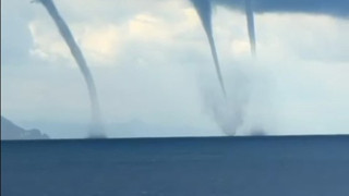 Karadeniz'de üçlü hortum paniği: Üçü bir anda belirdi!