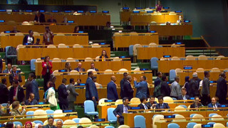 BM kürsüsüne çıkan Gazze kasabı Netanyahu'ya soğuk duş!