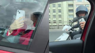 İstanbul'da sıradan bir gün... Kadın sürücü motosikliden, motosikletli kadın sürücüden şikayetçi!