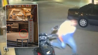 Müşterilerle dolu pastaneye el bombalı saldırı kamerada