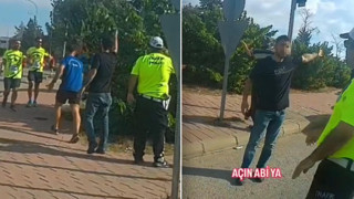 Kamera şakası gibi olay: Yolun kapatılmasına sinirlenen sürücüler, koşucuları tartakladı