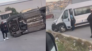 İstanbul trafiğinde sinirden gözü dönen sürücü ölümden döndü!