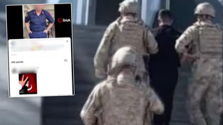 Üstünde asker üniformasıyla Türk Bayrağı'na ayak basıp, sosyal medyada yayınladı!