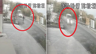 Akaryakıt istasyonunda dehşete düşüren olay: Eniştesine araçla çarptı!