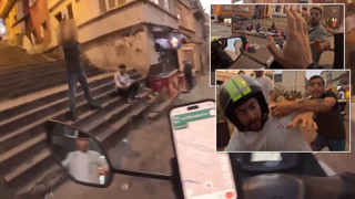 İstanbul'da motosikletiyle gezerken darbedilen turist korku dolu anları anlattı