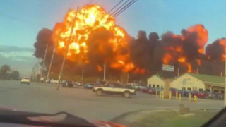 Dev kargo uçağı havalandıktan sonra yere çakıldı; kaza anı kamerada!