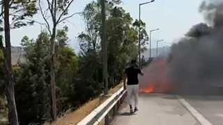 18 milyon TL'lik elektrikli araç seyir halinde yandı, kapılar kitli kaldı, sürücüsü ölümden döndü!