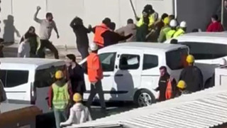 İşçiler birbirine girdi, şantiye savaş alanına döndü