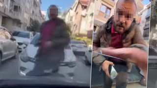 Trafikte ters yönden gelip yol kesen maganda dehşeti kamerada!
