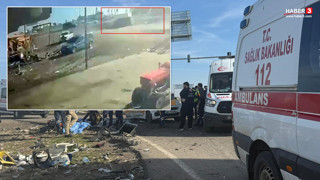 Diyarbakır'da TIR, 2 aracı biçti! 2 kişinin öldüğü, 3 kişinin yaralandığı korkunç kaza anı kamerada!