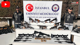 Emniyet 1 ayda ele geçirilen silahları sergiledi, görenin ağzı açık kaldı!