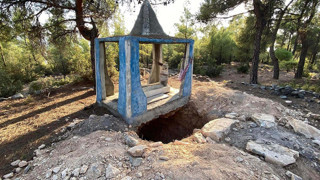 Hazine arayan defineciler bunu da yaptı! Skandal görüntüler