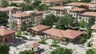 Yüzyılın Konut Projesi'nde konutlar için ilk temelin atıldığı nokta kamerada