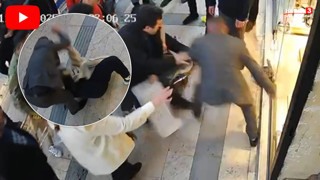 Eşi olacak cani sokak ortasında bıçakla saldırdı, esnaf kadını ölmekten meyve kasalarıyla kurtardı!