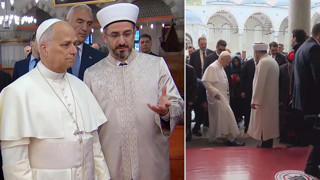 Papa'nın İstanbul turu devam ediyor: Sultanhahmet Camii'ni ziyaret etti