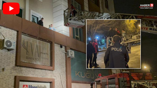 Kayseri'de bir garip olay: 3'üncü kattan çarşafla indikleri yerde mahsur kaldılar