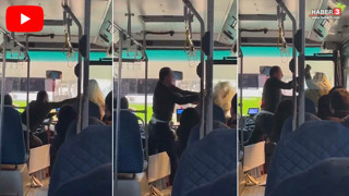 Özel halk otobüsünde şoke eden kavga: Şoför ile kadın yolcu birbirine girdi
