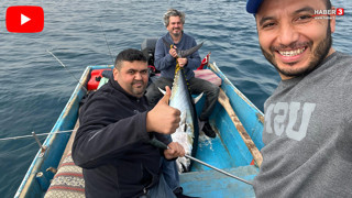 Hataylı öğretmen İskenderun açıklarında oltayla bir dev yakaladı! Tam 2 saat mücadele verdi