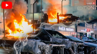 İstanbul'da 50 Milyon TL değerinde lüks otomobiller küle döndü!