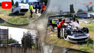 İstanbul'da adliye otoparkında akılalmaz kaza! Hakimin kullandığı araç 2 metreden aşağı uçtu!