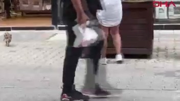 Yavru yaban domuzu Fethiye'de bir mağazaya dalınca olanlar oldu...