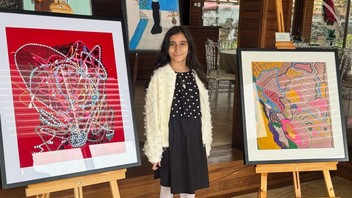 Küçük ressam Zeynep Reyyan Gören'den ilk sergi