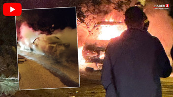 Trafikteki bir otomobil infilak etti, bir kişi feci halde can verdi!