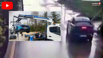 Böyle arıza görülmedi! Elektrikli otomobilin yakınına yıldırım düştü, araç ''hurda'' oldu