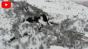 Türkiye'nin eşsiz güzelliği dev şelalesi dondu; ortaya bu büyüleyici manzara çıktı!