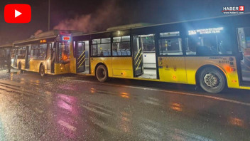 İstanbul'da 3 İETT otobüsü seyir halindeyken birbirine girdi: Yaralılar var!