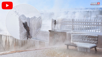 Sibirya soğukları şok etkisi yarattı: 45 derecelik termal su bile dondu...