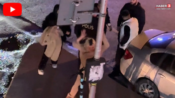 Sokak ortasında bir kişiye küfür edip tartışan kadın, ortalığı birbirine kattı!