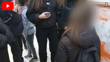 Ortaokulda kız öğrencilerin akılalmaz zorbalığı kamerada!
