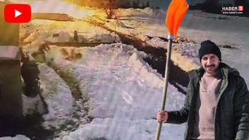 Eli kürekli vatandaş, aç kurtları köye indiklerine pişman etti