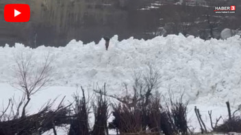 Hakkari'de çığ köyün sınırında durdu: Bir köy facianın eşiğinden döndü!