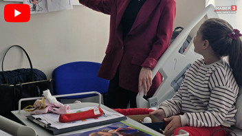 Rizeli minik Melek, diyaliz yatağını okul sırasına çevirdi!