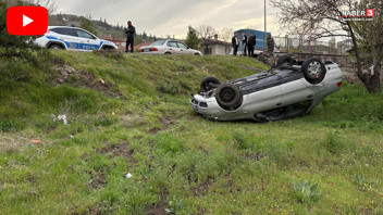 Virajı alamayan otomobil takla attı, sürücüsü ehliyetsiz bir çocuk çıktı!