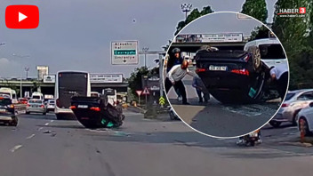 İstanbul trafiğinde sürücüsü rahatsızlanan otomobil takla attı!