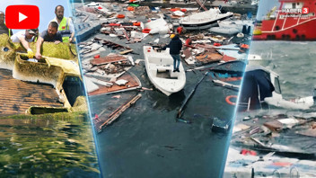 İstanbul'da batan tekneler operasyonu kamerada! Suyun altından neler çıkmadı ki...