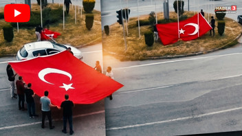 Fırtınada ipi kopup yere düşen Türk Bayrağı için seferber oldular