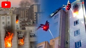 9 katlı apartmanda korkutan yangın! Dumanlar gökyüzünü kapladı!