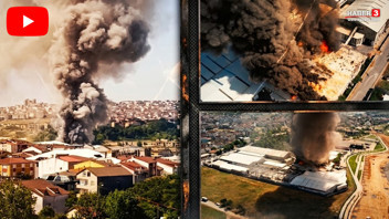 İstanbul'da büyük yangın! İki fabrika alevlere teslim oldu!