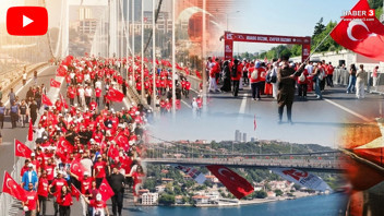 İstanbul'da 15 Temmuz Şehitler Köprüsü'nde 15 Temmuz'un 10. yılında binlerce kişi buluştu!