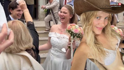 Türkiye'yi terk eden güzel oyuncu İngiltere'de nikah masasına oturdu