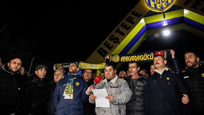 Ankaragücü taraftarlarından Faruk Koca'ya destek eylemi