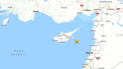 Mersin açıklarında korkutan deprem