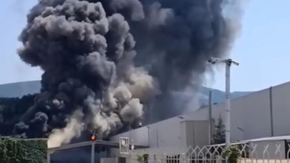 Bursa'da otomotiv fabrikasında büyük yangın