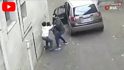 Minik çocuk, kuzenini kaçırmaya çalışan kişiye böyle karşı koydu!