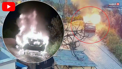 Otomobili benzin döküp yakmak isterken kendini de yaktı