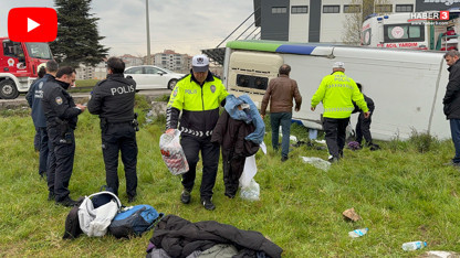 Öğretmen ve öğrencileri taşıyan servis kaza yaptı; çok sayıda yaralı var!